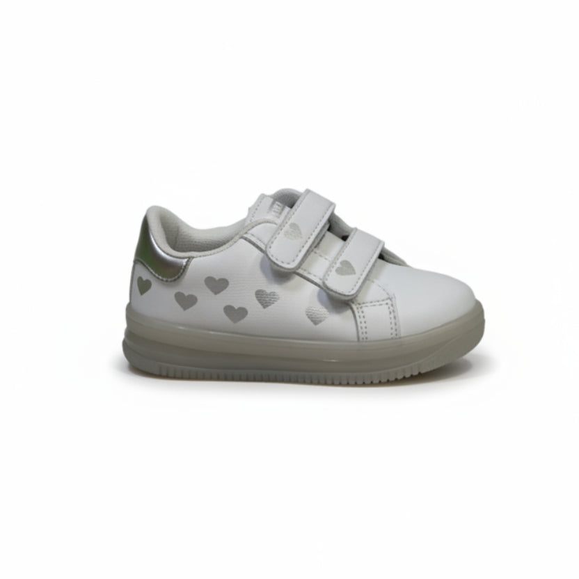 Детски бели сникърси за момиче Apawwa Сърчица