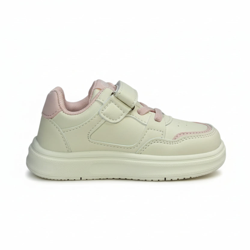 снукърси за момиче бели с розови ленти модел 118 странично размери 23-27 