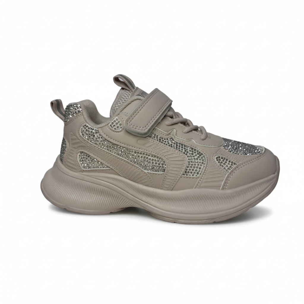 маратонки за момиче Apawwa пепел от рози декорирани с камъни страничен изглед