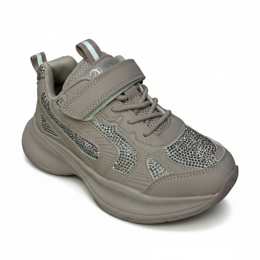 стилна маратонка пепел от рози с камъни Apawwa изглед странично-отпред