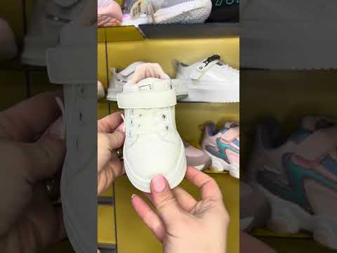 Детски бели сникърси за момиче Clibee Пеперуди